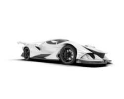 White sport car on transparent background. 3d rendering - illustration png