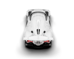 White sport car on transparent background. 3d rendering - illustration png