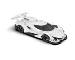 blanc sport voiture sur transparent Contexte. 3d le rendu - illustration png