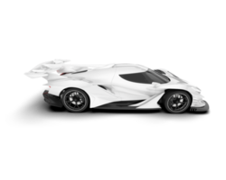 White sport car on transparent background. 3d rendering - illustration png