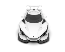 White sport car on transparent background. 3d rendering - illustration png