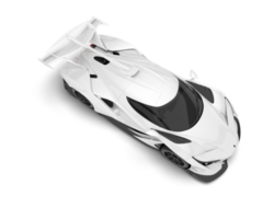 White sport car on transparent background. 3d rendering - illustration png