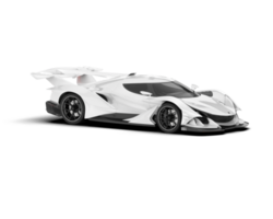 White sport car on transparent background. 3d rendering - illustration png