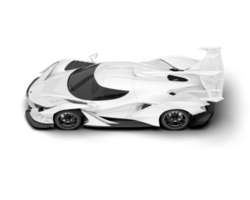 White sport car on transparent background. 3d rendering - illustration png