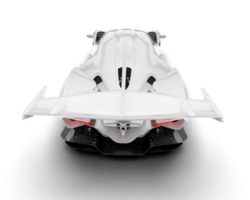 White sport car on transparent background. 3d rendering - illustration png