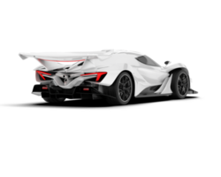 White sport car on transparent background. 3d rendering - illustration png