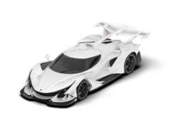 White sport car on transparent background. 3d rendering - illustration png