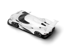 White sport car on transparent background. 3d rendering - illustration png