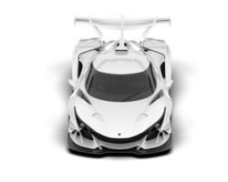 White sport car on transparent background. 3d rendering - illustration png