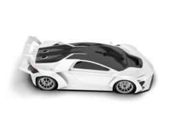 White sport car on transparent background. 3d rendering - illustration png