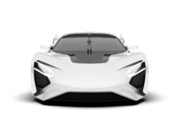 White sport car on transparent background. 3d rendering - illustration png