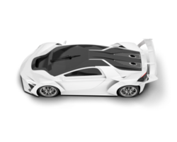 White sport car on transparent background. 3d rendering - illustration png