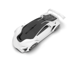 White sport car on transparent background. 3d rendering - illustration png