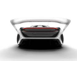 White sport car on transparent background. 3d rendering - illustration png