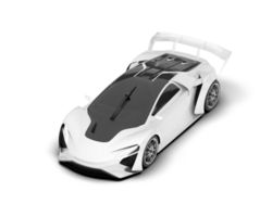 White sport car on transparent background. 3d rendering - illustration png