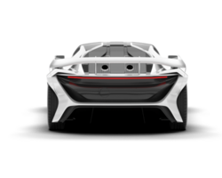 White sport car on transparent background. 3d rendering - illustration png