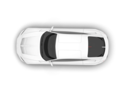 White sport car on transparent background. 3d rendering - illustration png