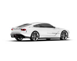 branco esporte carro em transparente fundo. 3d Renderização - ilustração png