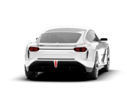 White sport car on transparent background. 3d rendering - illustration png