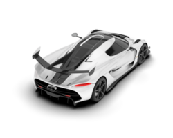 White sport car on transparent background. 3d rendering - illustration png