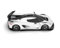 White sport car on transparent background. 3d rendering - illustration png