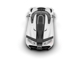 White sport car on transparent background. 3d rendering - illustration png