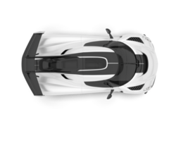 White sport car on transparent background. 3d rendering - illustration png