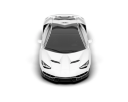 White sport car on transparent background. 3d rendering - illustration png