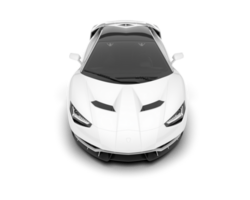 White sport car on transparent background. 3d rendering - illustration png