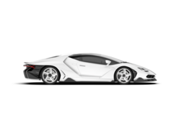 blanco deporte coche en transparente antecedentes. 3d representación - ilustración png