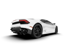 White sport car on transparent background. 3d rendering - illustration png