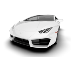 White sport car on transparent background. 3d rendering - illustration png