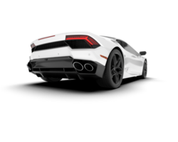 White sport car on transparent background. 3d rendering - illustration png