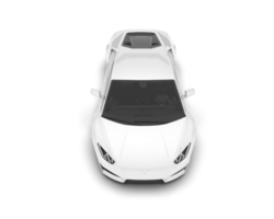 White sport car on transparent background. 3d rendering - illustration png