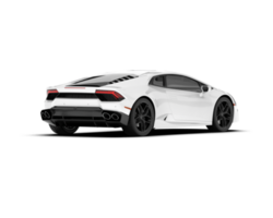 White sport car on transparent background. 3d rendering - illustration png