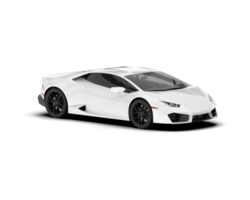 White sport car on transparent background. 3d rendering - illustration png