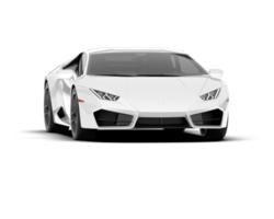 White sport car on transparent background. 3d rendering - illustration png