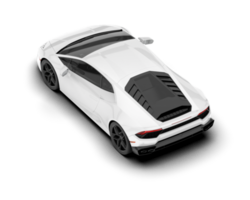 Weiß Sport Auto auf transparent Hintergrund. 3d Rendern - - Illustration png