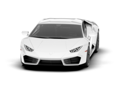 White sport car on transparent background. 3d rendering - illustration png