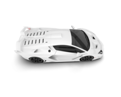 White sport car on transparent background. 3d rendering - illustration png