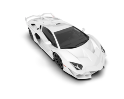 White sport car on transparent background. 3d rendering - illustration png