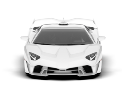 White sport car on transparent background. 3d rendering - illustration png