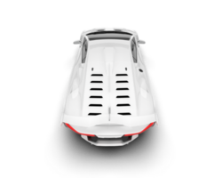 White sport car on transparent background. 3d rendering - illustration png