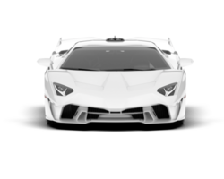 White sport car on transparent background. 3d rendering - illustration png