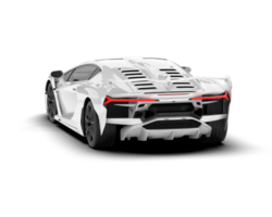 Weiß Sport Auto auf transparent Hintergrund. 3d Rendern - - Illustration png