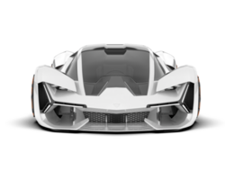 White sport car on transparent background. 3d rendering - illustration png