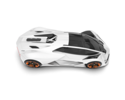 White sport car on transparent background. 3d rendering - illustration png