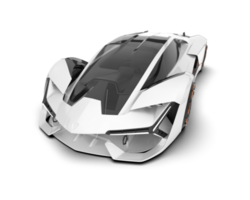 White sport car on transparent background. 3d rendering - illustration png