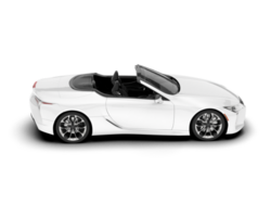 White sport car on transparent background. 3d rendering - illustration png