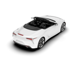 White sport car on transparent background. 3d rendering - illustration png